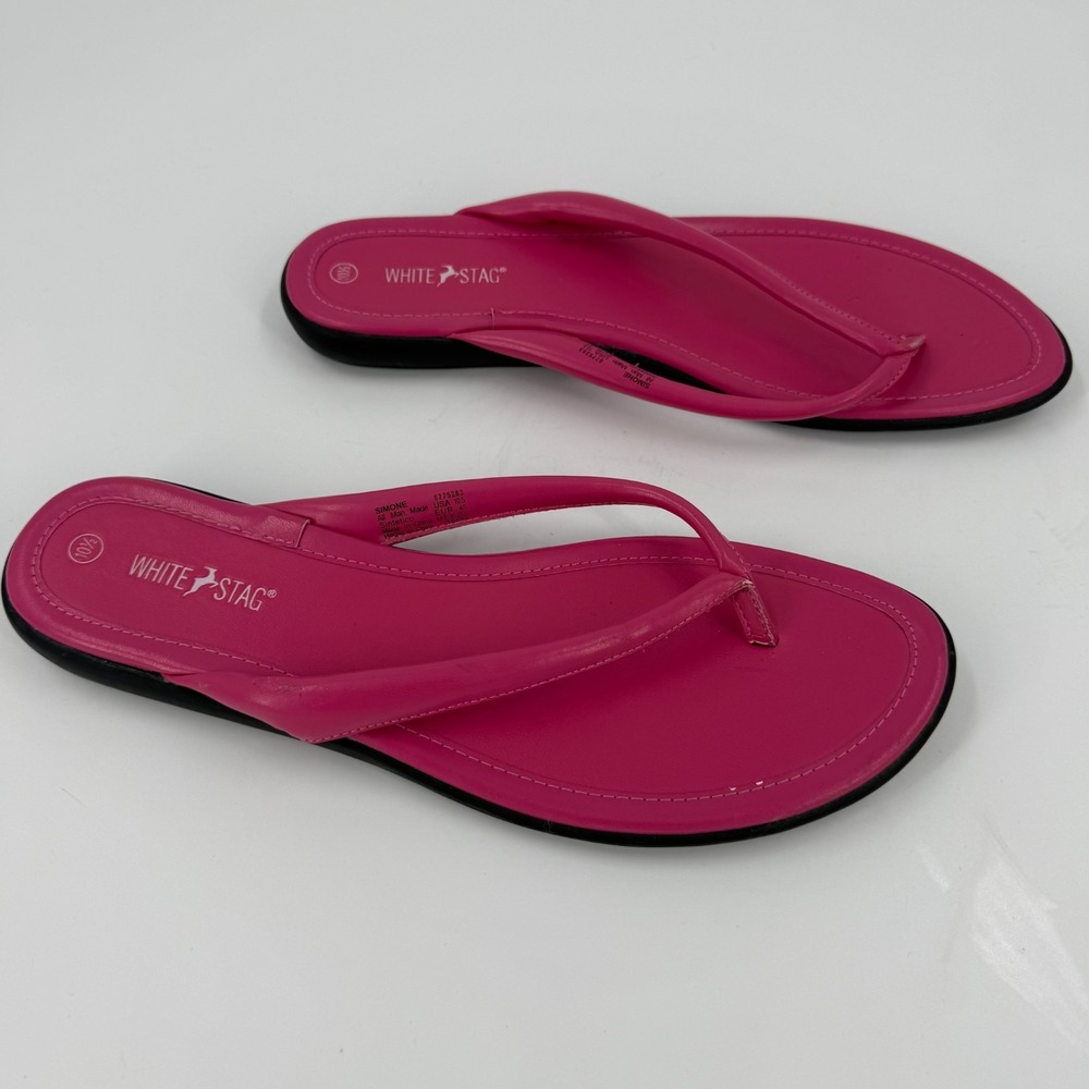 White Stag Simone Flip Flop Sandals Womens 10.5 Pink Synthetic Comfort Slip On